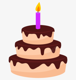 三层的生日蛋糕三层美味的生日蛋糕高清图片
