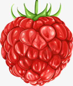 野草莓红色卡通水果高清图片
