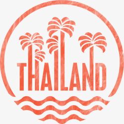 签证章复古旅行标签高清图片