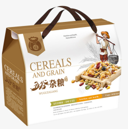 食品包装素材土特产五谷杂粮礼盒包装盒高清图片
