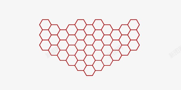 蜂窝网格png免抠素材_新图网 https://ixintu.com 六边形 叠加边框 密集 蜂窝形状