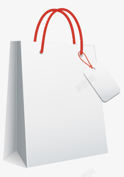 白色空白CD袋子白色手绘购物袋高清图片