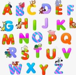 动物英文字母字母K卡通字母矢量图高清图片