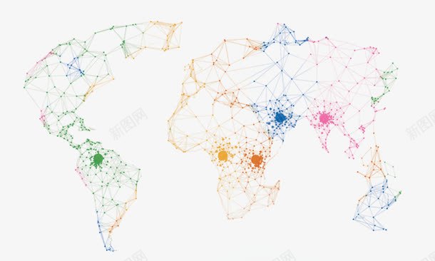 地图网状连接png免抠素材_新图网 https://ixintu.com 地图 地球 网状 陆地