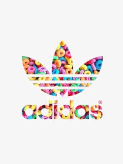 彩色服装三叶草Adidas图标高清图片