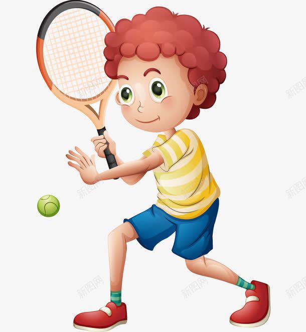 打网球的男生png免抠素材_新图网 https://ixintu.com 小学生 开学 开学季 校园