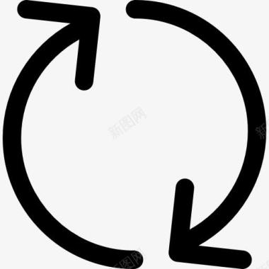 两个圆形箭头图标图标