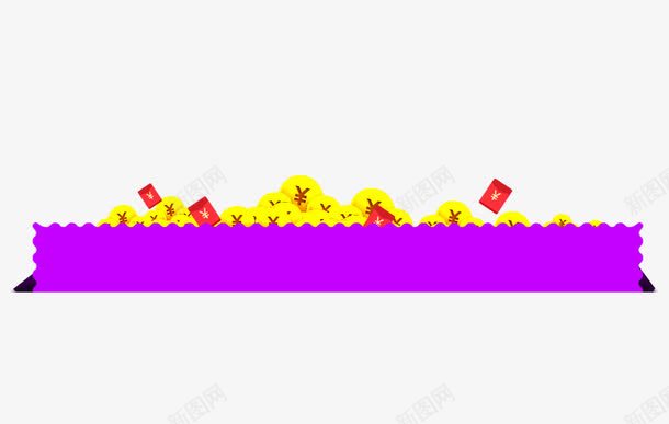 紫色金币红包边框纹理png免抠素材_新图网 https://ixintu.com 免抠PNG 紫色 红包 边框纹理 金币