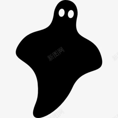 万圣节的黑色幽灵图标图标