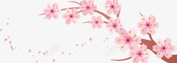 樱桃树枝png免抠素材_新图网 https://ixintu.com 图案 春天的花 树枝 樱桃树 樱花枝 粉色