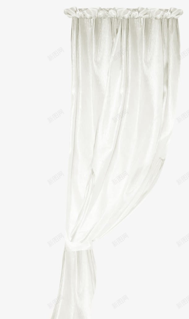 白色的帘子png免抠素材_新图网 https://ixintu.com 产品 布料 窗帘 纱 纱帘 软装