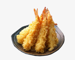 日式火锅料理美味炸虾天妇罗高清图片