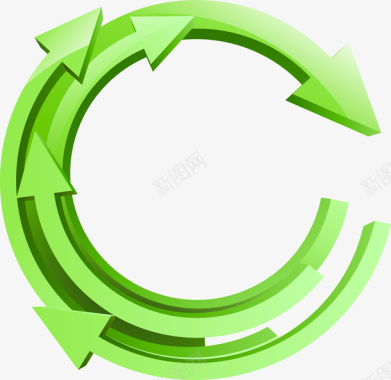 绿色可回收再利用logo矢量图图标图标