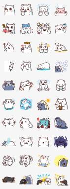 各种卡通猫图标图标
