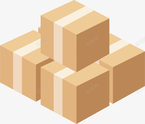 618购物节一堆产品png免抠素材_新图网 https://ixintu.com 618购物节 一堆产品 包装好的产品 商品 货物 黄色纸箱