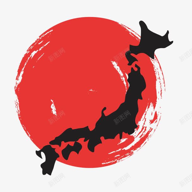 日本地图绘画花纹png免抠素材_新图网 https://ixintu.com 卡通 和风格 和风花纹 地图 日本 花纹