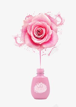 粉色美妆盛宴指甲油海报粉色玫瑰高清图片
