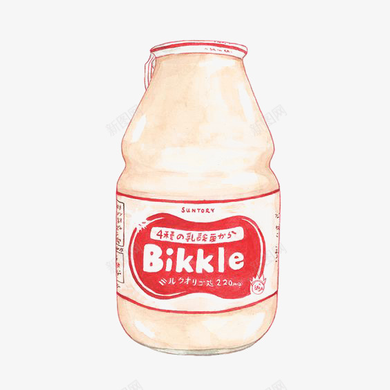 手绘牛奶png免抠素材_新图网 https://ixintu.com 卡通 手绘 插画 水彩 牛奶 饮料