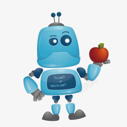 苹果机器人吃苹果机器人高清图片