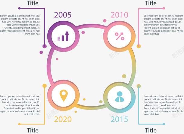 彩色环形时间轴图表矢量图ai免抠素材_新图网 https://ixintu.com 年终总结 时间轴 流程图 环形图 环形时间轴 矢量png 矢量图