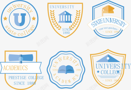 大学logo矢量图图标图标