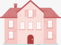 创意烟囱房粉色的小房子高清图片
