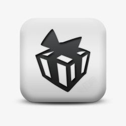 icon盒子不光滑的白色的广场图标文化礼物高清图片