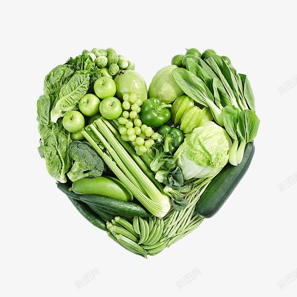蔬菜心形拼盘png免抠素材_新图网 https://ixintu.com 农产品 瓜果 生鲜 绿色 菜类图片 饮食