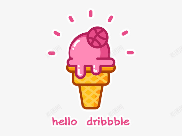 可爱的粉色冰淇凌MBE风格png免抠素材_新图网 https://ixintu.com MBE风格 冰爽的 可爱 夏天 粉色 美味的 英文字母