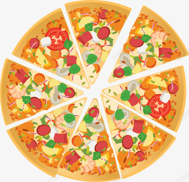 卡通披萨装饰插画png免抠素材_新图网 https://ixintu.com 披萨 披萨美食 披萨菜肴 披萨食物 精美菜谱 菜单 菜谱设计
