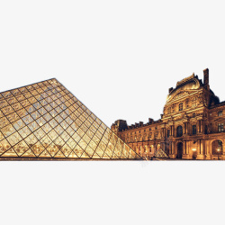世界级建筑物卢浮宫金字塔元素高清图片