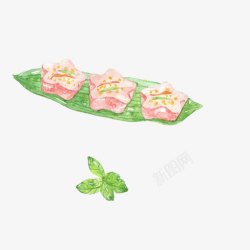 樱花味香水樱花糕手绘画片高清图片