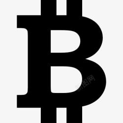 比特币符号Bitcoin的数字货币符号图标高清图片