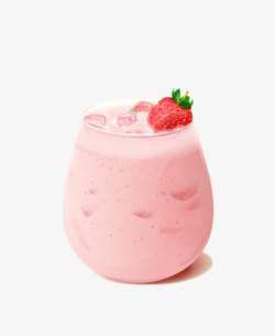 粉色饮料粉色草莓奶昔高清图片