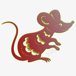 老鼠夹PNG图老鼠剪纸悬浮图高清图片