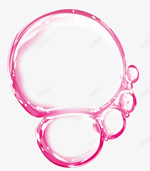 粉色水珠气泡水泡效果元素psd免抠素材_新图网 https://ixintu.com 免抠PNG 效果元素 气泡 水泡 水珠 粉色