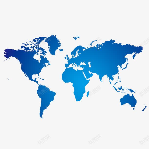蓝色渐变世界地图png免抠素材_新图网 https://ixintu.com 世界地图 渐变 素材 蓝色