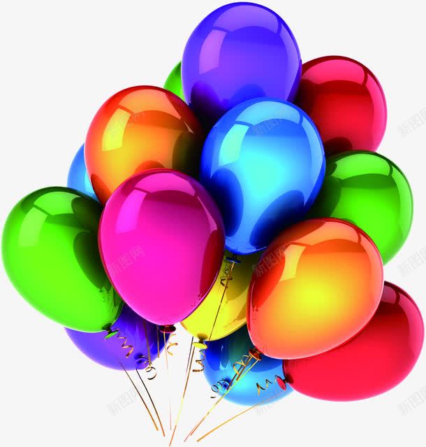 彩色节日气球装饰png免抠素材_新图网 https://ixintu.com 彩色 气球 节日 装饰
