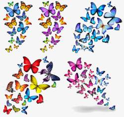 印花彩色蝴蝶图案高清图片