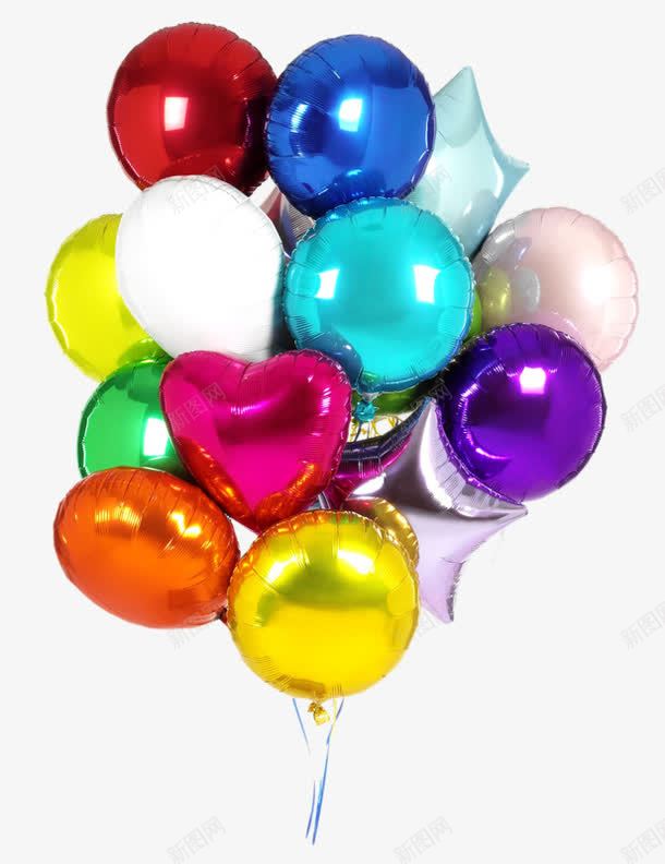 彩色氢气球png免抠素材_新图网 https://ixintu.com 可爱 气球 爱心 装饰