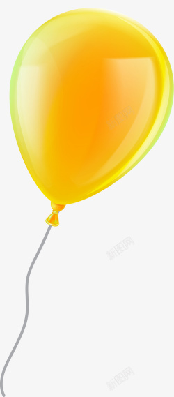 气球漂浮开心黄色唯美黄色气球高清图片