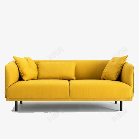黄色的沙发家居png免抠素材_新图网 https://ixintu.com 家具 家居 沙发 装饰
