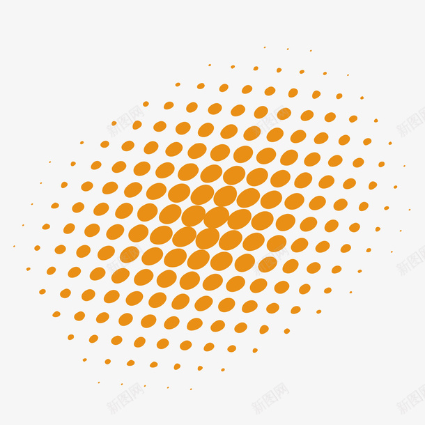 橙色渐变波点装饰矢量图eps免抠素材_新图网 https://ixintu.com 包装素材 平面设计 橙色 波点 矢量图