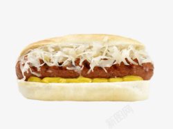台湾热狗美味的美食芥末汉堡实物高清图片