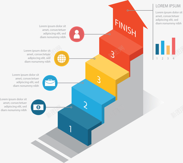 彩色上升箭头阶梯矢量图ai免抠素材_新图网 https://ixintu.com ppt图表 彩色箭头 彩色阶梯 矢量png 矢量图 箭头涨价 箭头阶梯 阶梯