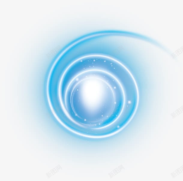 蓝色旋转光效星光效果元素png免抠素材_新图网 https://ixintu.com 光效 免抠PNG 效果元素 旋转 星光 漩涡 蓝色