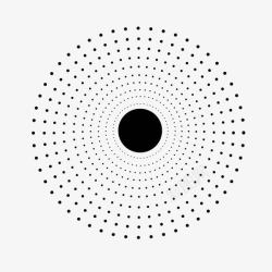 黑色几何图形发射圆点高清图片