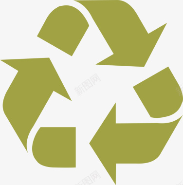 绿色回收矢量图图标图标