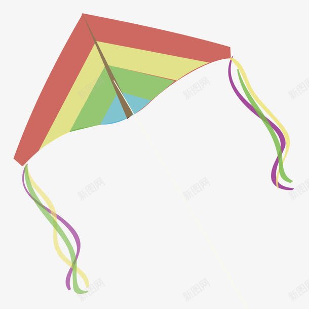 放飞的风筝矢量图ai免抠素材_新图网 https://ixintu.com 61儿童节素材 天上飞的风筝 玩具 风筝 矢量图