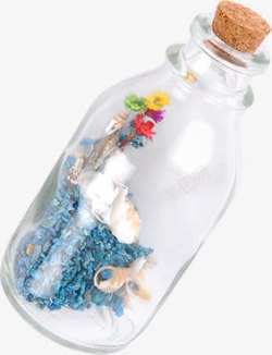 创意漂流瓶创意合成海边旅游的漂流瓶高清图片